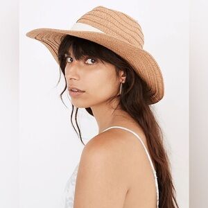 NEW! Madewell Packable Braided Straw Hat NWT Travel Vacation